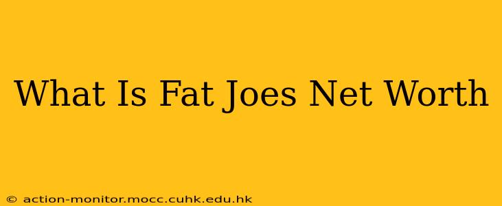 What Is Fat Joes Net Worth