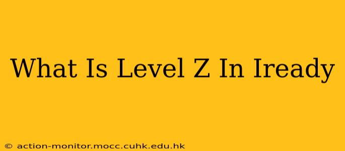 What Is Level Z In Iready