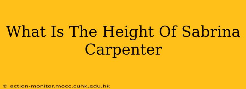 What Is The Height Of Sabrina Carpenter
