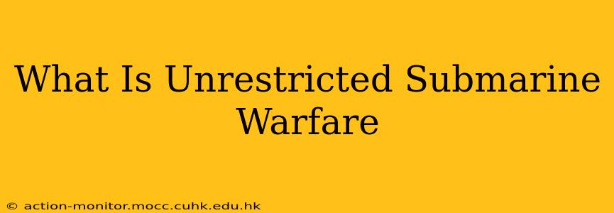 What Is Unrestricted Submarine Warfare