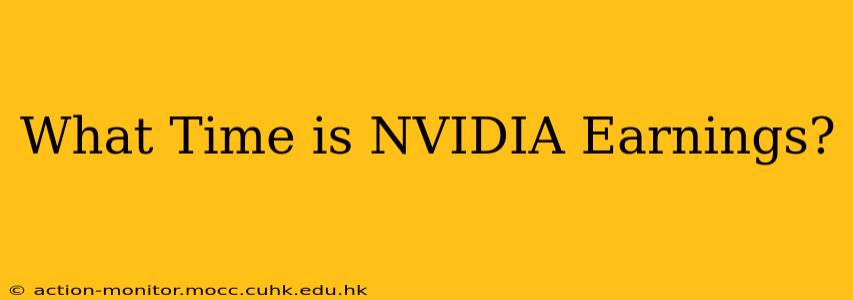 What Time is NVIDIA Earnings?