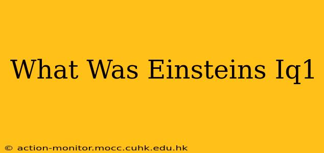 What Was Einsteins Iq1