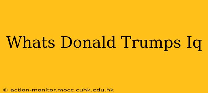 Whats Donald Trumps Iq