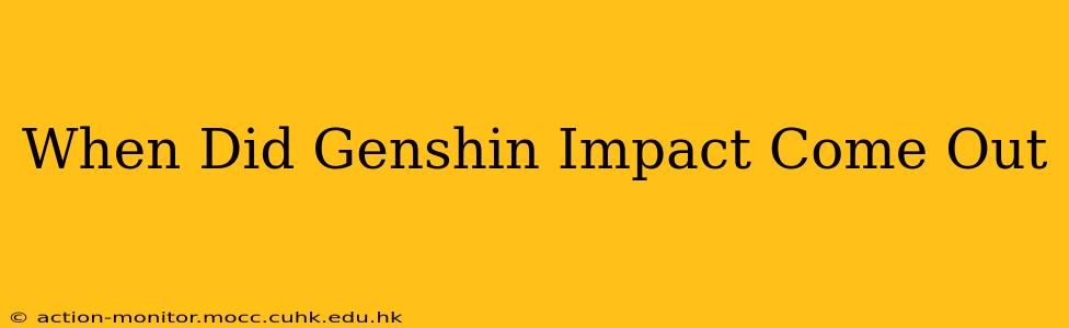 When Did Genshin Impact Come Out