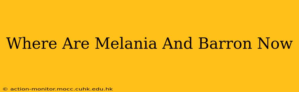 Where Are Melania And Barron Now