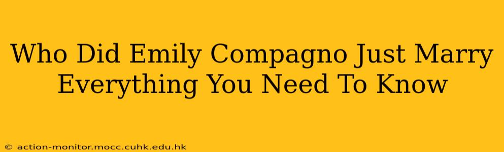 Who Did Emily Compagno Just Marry Everything You Need To Know