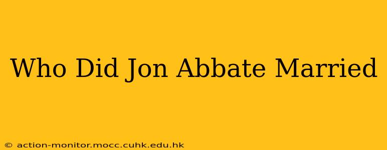 Who Did Jon Abbate Married