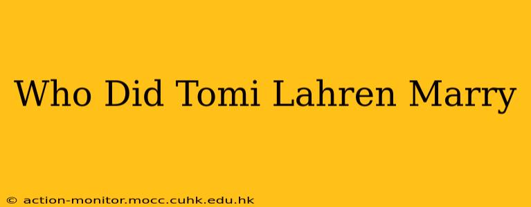 Who Did Tomi Lahren Marry