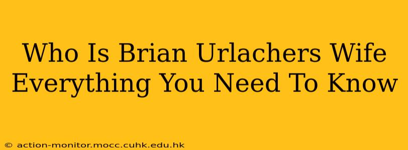 Who Is Brian Urlachers Wife Everything You Need To Know