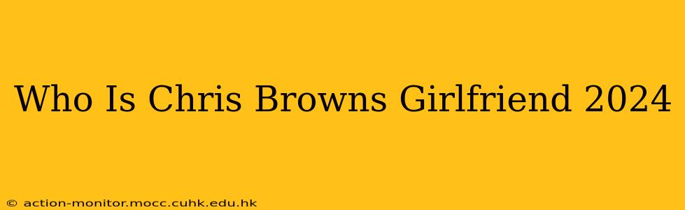 Who Is Chris Browns Girlfriend 2024