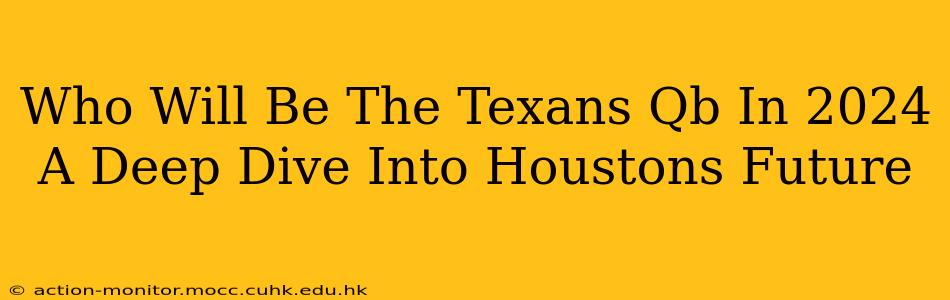 Who Will Be The Texans Qb In 2024 A Deep Dive Into Houstons Future