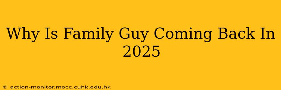 Why Is Family Guy Coming Back In 2025