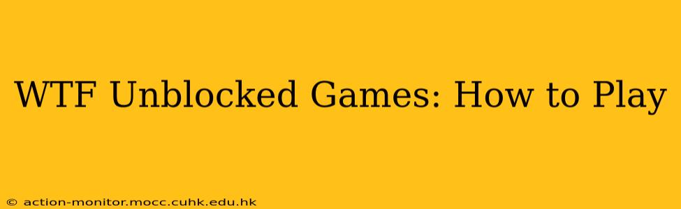 WTF Unblocked Games: How to Play